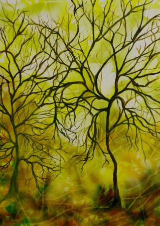 rühlingsbeginn  50/70  Acryl auf Keilrahmen   120€